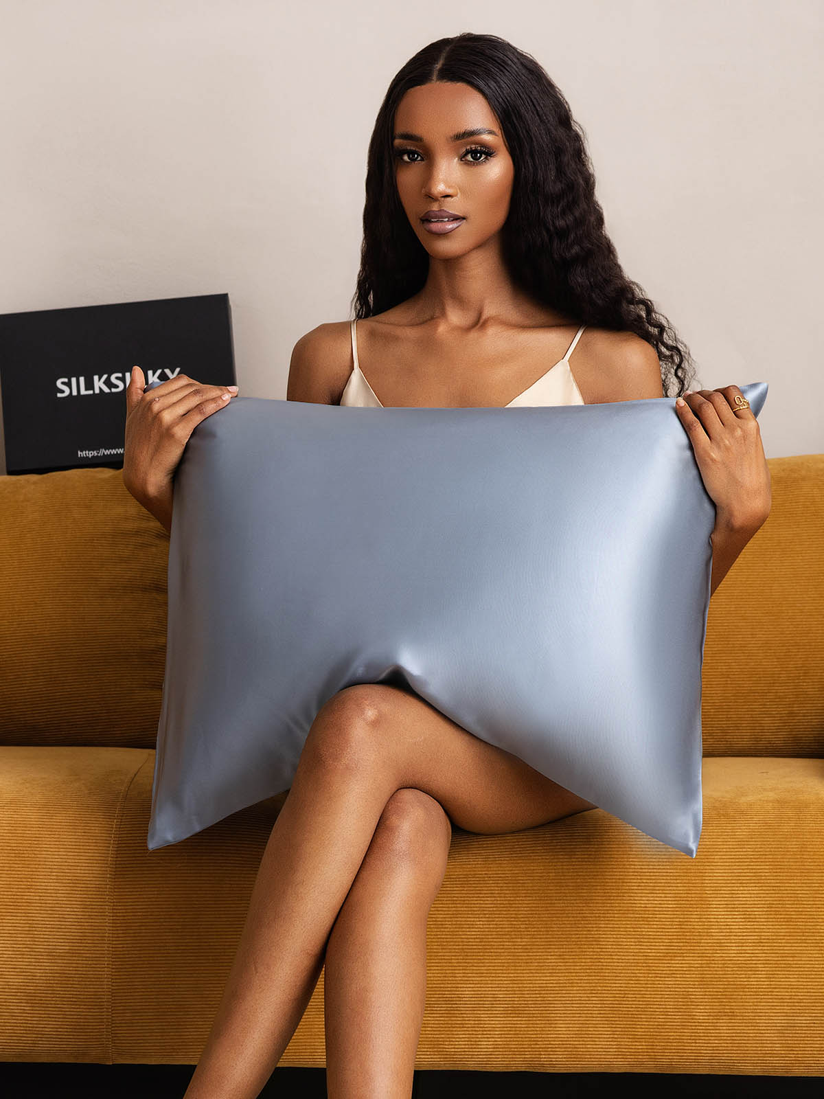 [Grayish Blue] SilkSilky-AU 19Momme Pure Silk Pillowcase 004