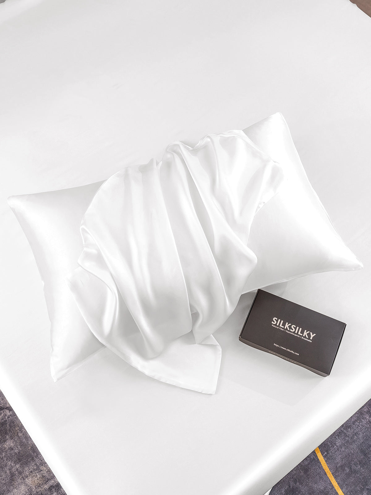 2Pcs 22Momme 100% Silk Pillowcases Bundle - Hidden Zipper
