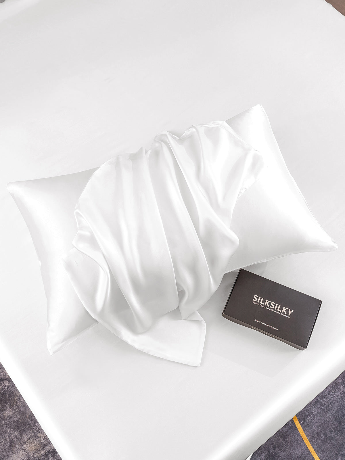 SilkSilky AU 30Momme Pure Silk Pillowcase White 006