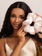 [Pink] SilkSilky-AU Scrunchie 001