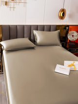 [Khaki] SilkSilky-AU 19Momme Bedding Set 005