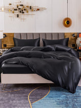 [Black] SilkSilky-AU 19Momme Bedding Set 005