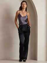 [Purple Gray] SilkSilky-AU Spaghetti Strap V Neck Camisole 005