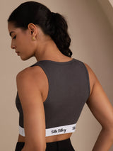 [Gray] SilkSilky-AU Sleeveless Crew Neck Camisole 002