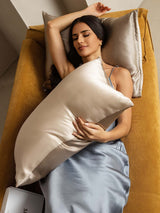 [Beige+Khaki] SilkSilky-AU 19Momme Pure Silk Pillowcase 004