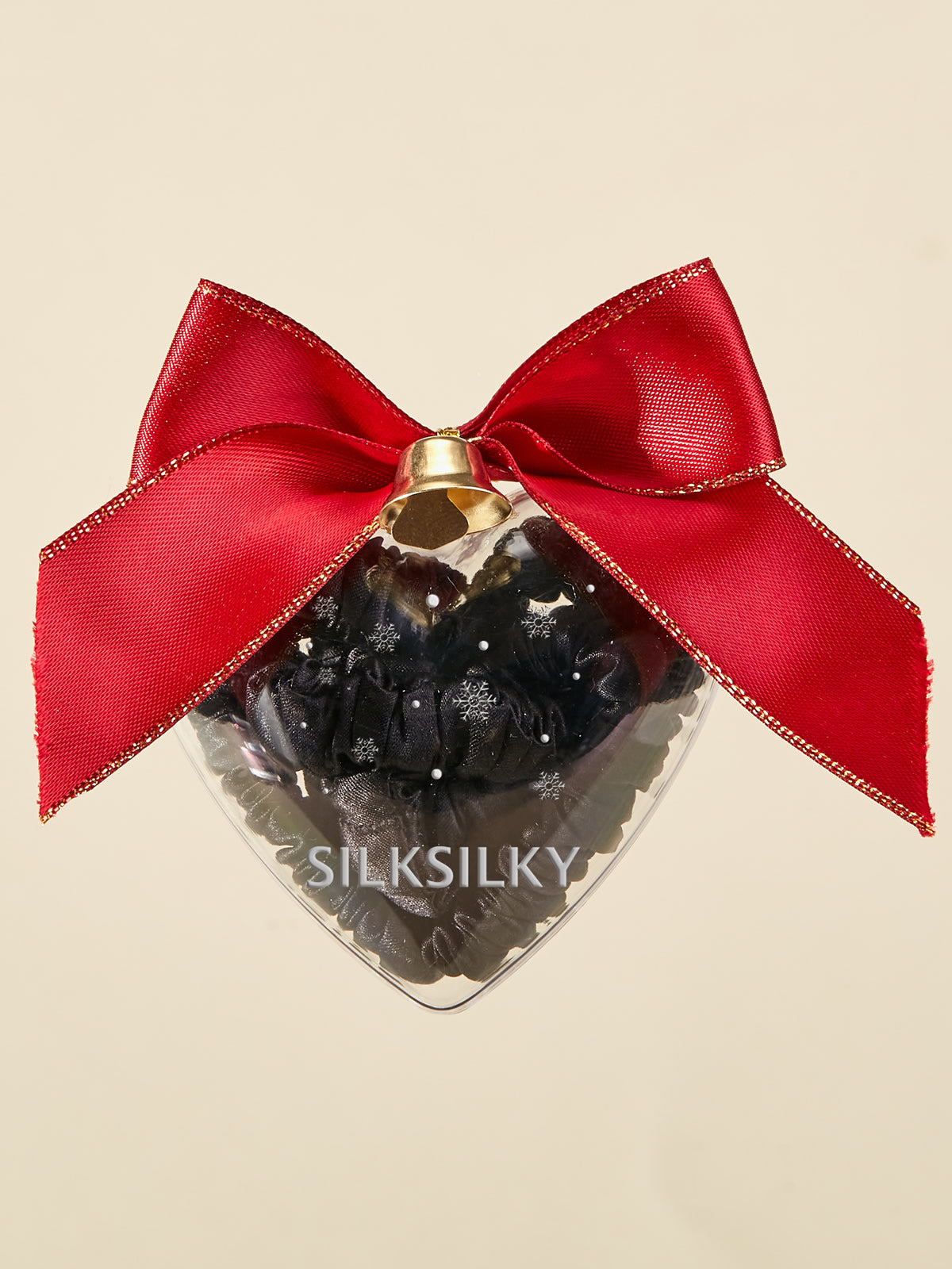 SilkSilky-AU Pure Silk Scrunchie Black 001