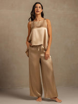 [Champagne] SilkSilky-AU Sleeveless Women's Pyjamas 007