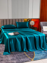 [Teal] SilkSilky-AU 22Momme Pure Silk Bedding Set 005,