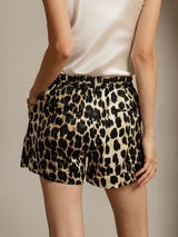 [Leopard] SilkSilky-AU 19Momme Silk Womens Shorts 002