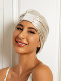 SilkSilky-AU Pure Silk Sleep Cap Beige 002