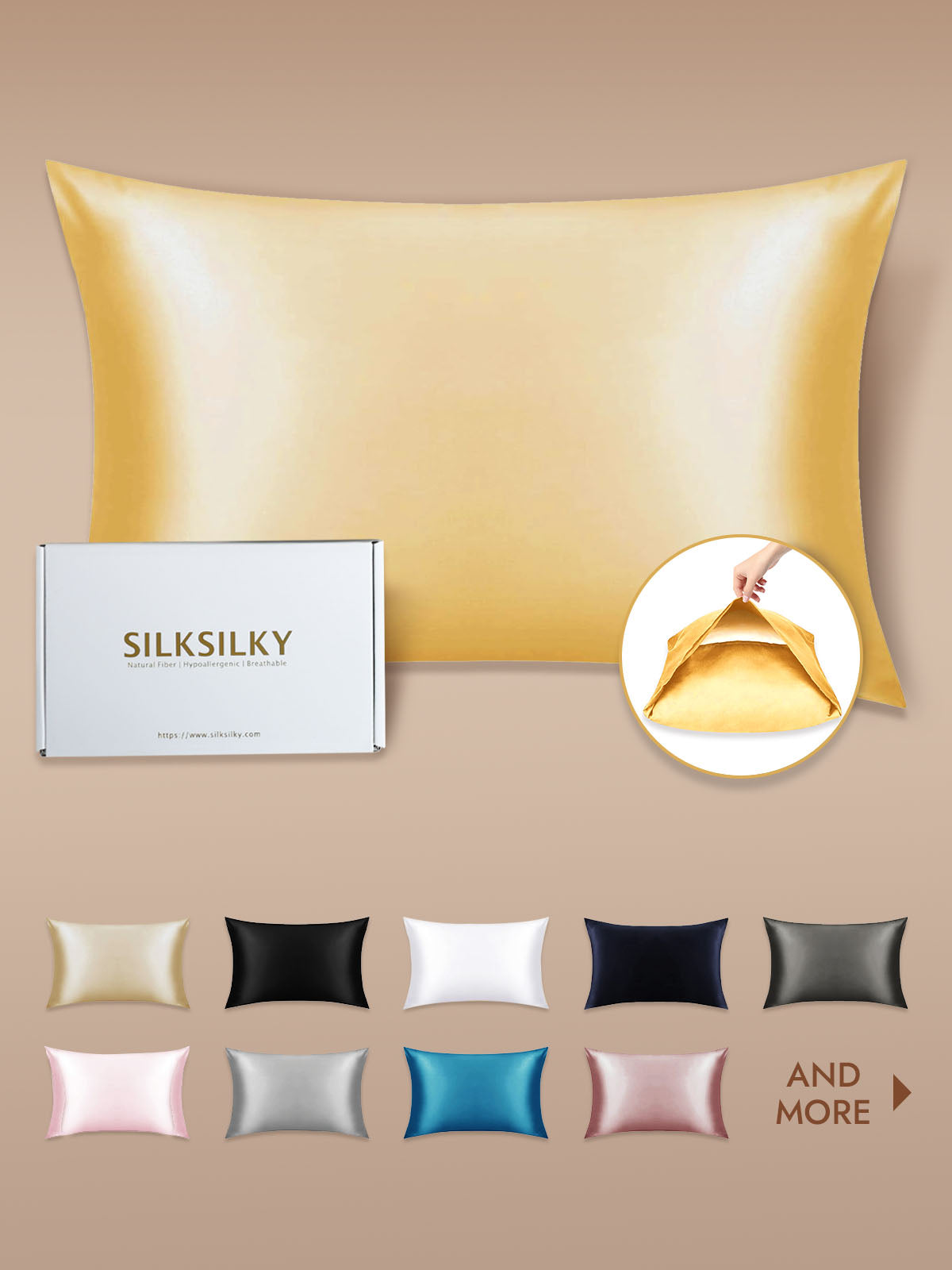 22Momme 100% Pure Silk Pillowcase - Envelope Closure