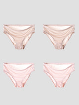 [Beige+LightPink] SilkSilky-AU Silk Knitted Panty 003