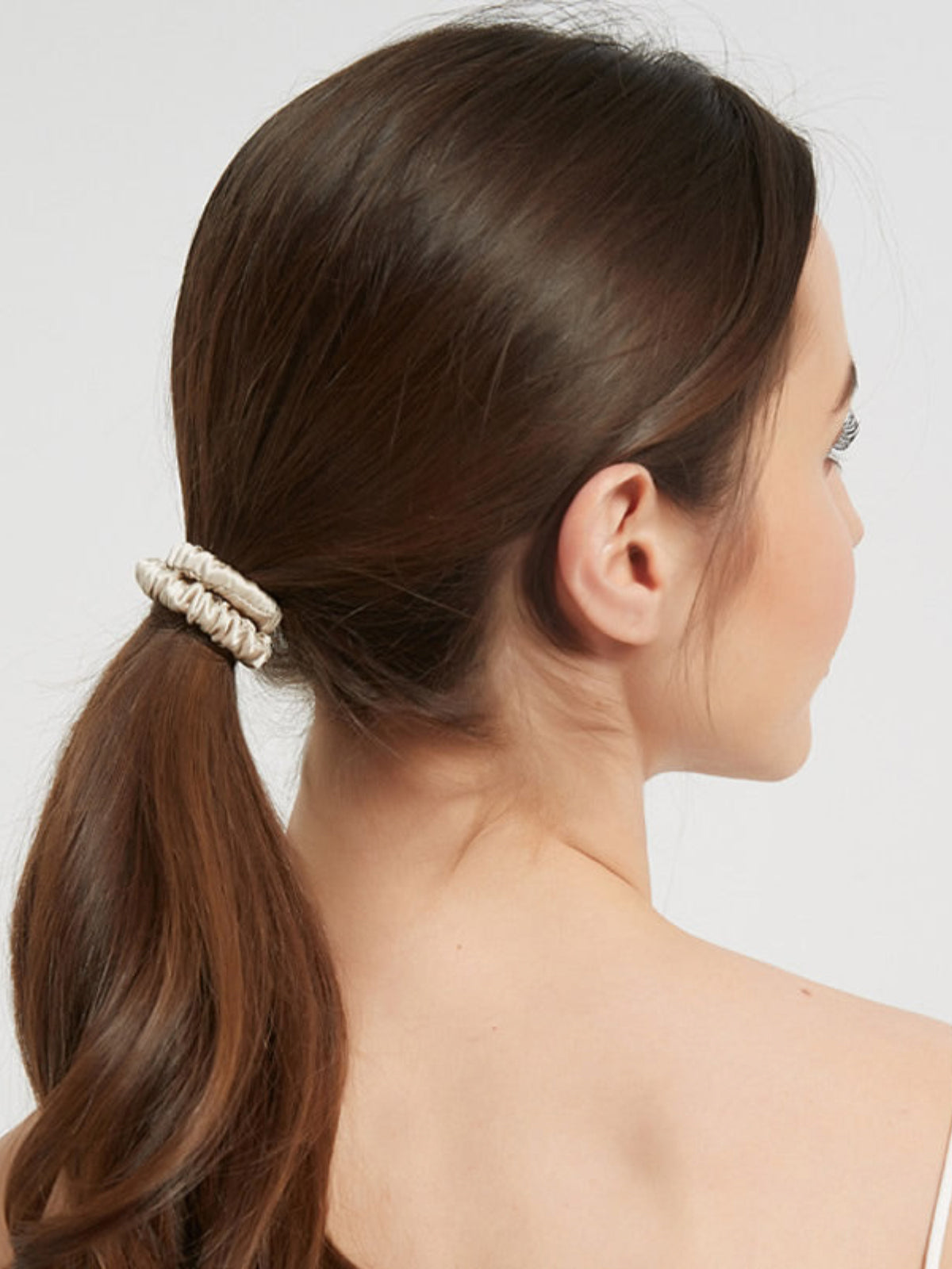 [Beige] SilkSilky-AU 19Momme Pure Silk Scrunchie 005
