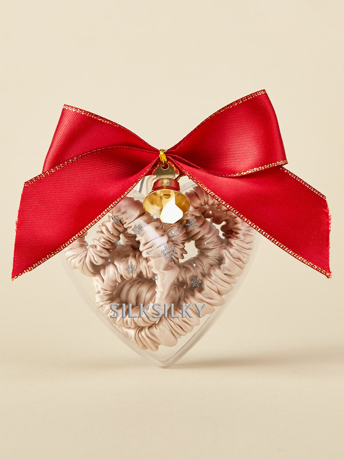 [Beige] SilkSilky-AU Pure Silk Scrunchie 001