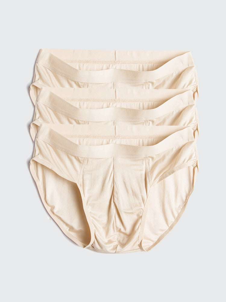 [Beige] SilkSilky-AU Silk Knitted Mens Underwear 004