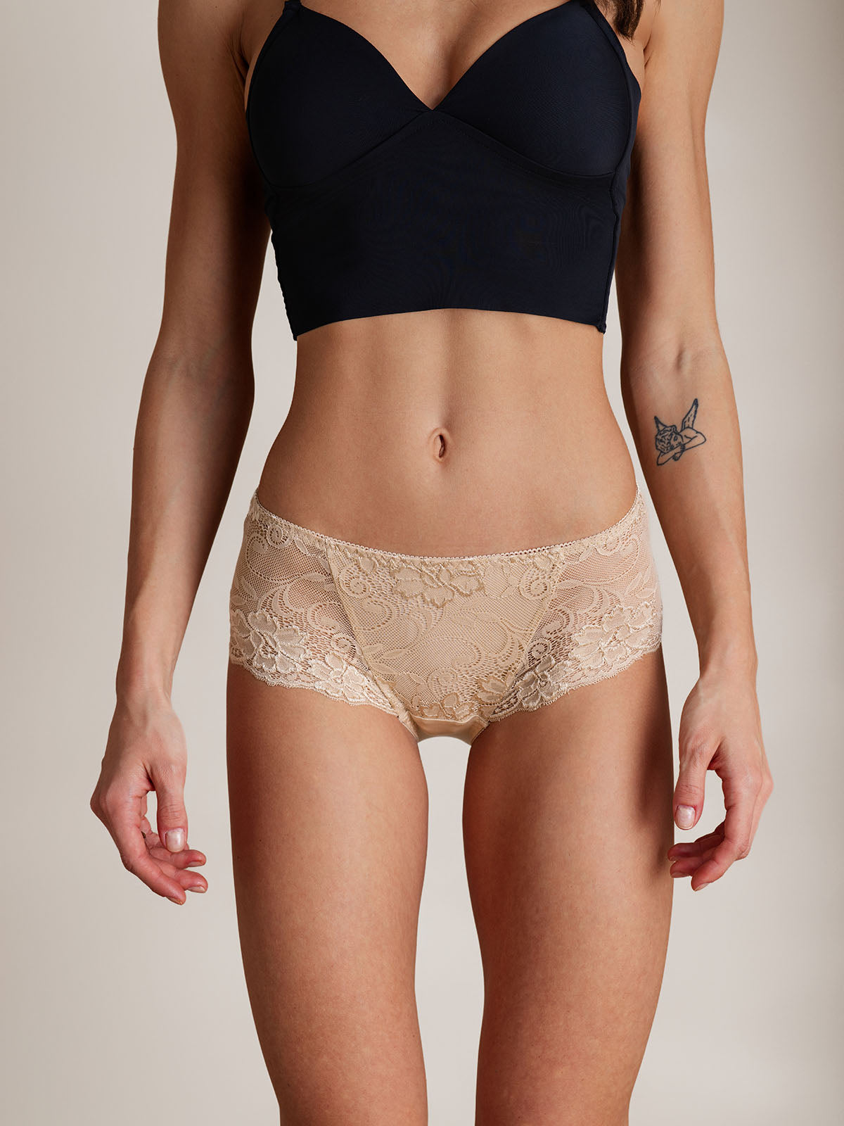 [Beige] SilkSilky-AU Silk Knitted Panty 005