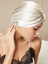 [Beige] SilkSilky-AU Sleep Cap 002