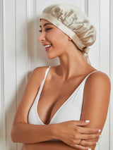 [Beige] SilkSilky-AU Sleep Cap 003