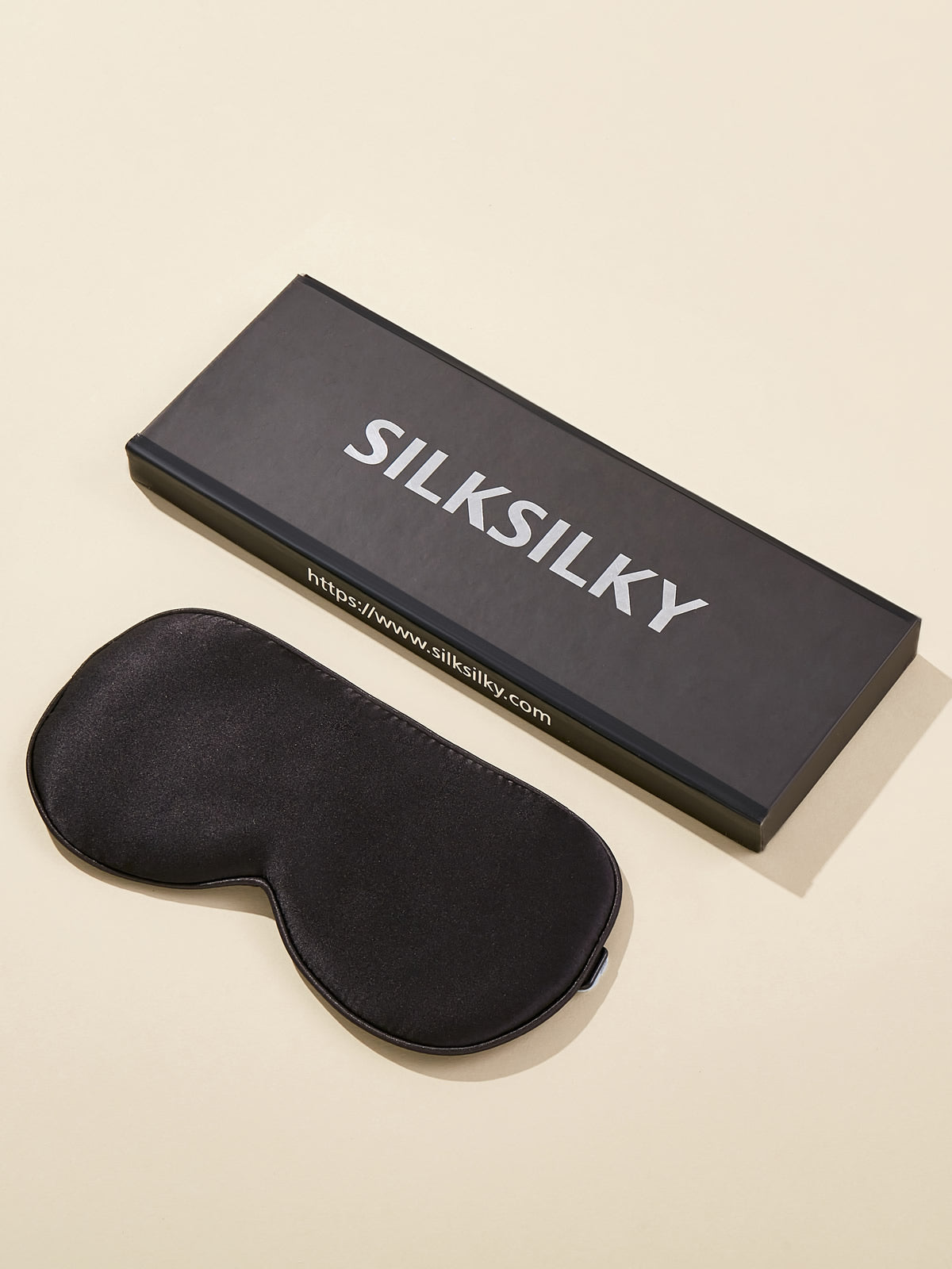 [Black] SilkSilky-AU 19Momme Pure Silk Eye Mask 002