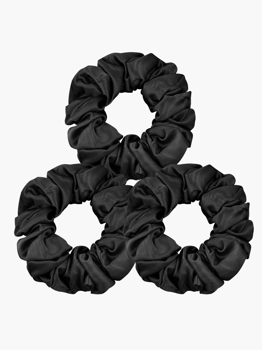 [Black] SilkSilky-AU 19Momme Pure Silk Scrunchie 003