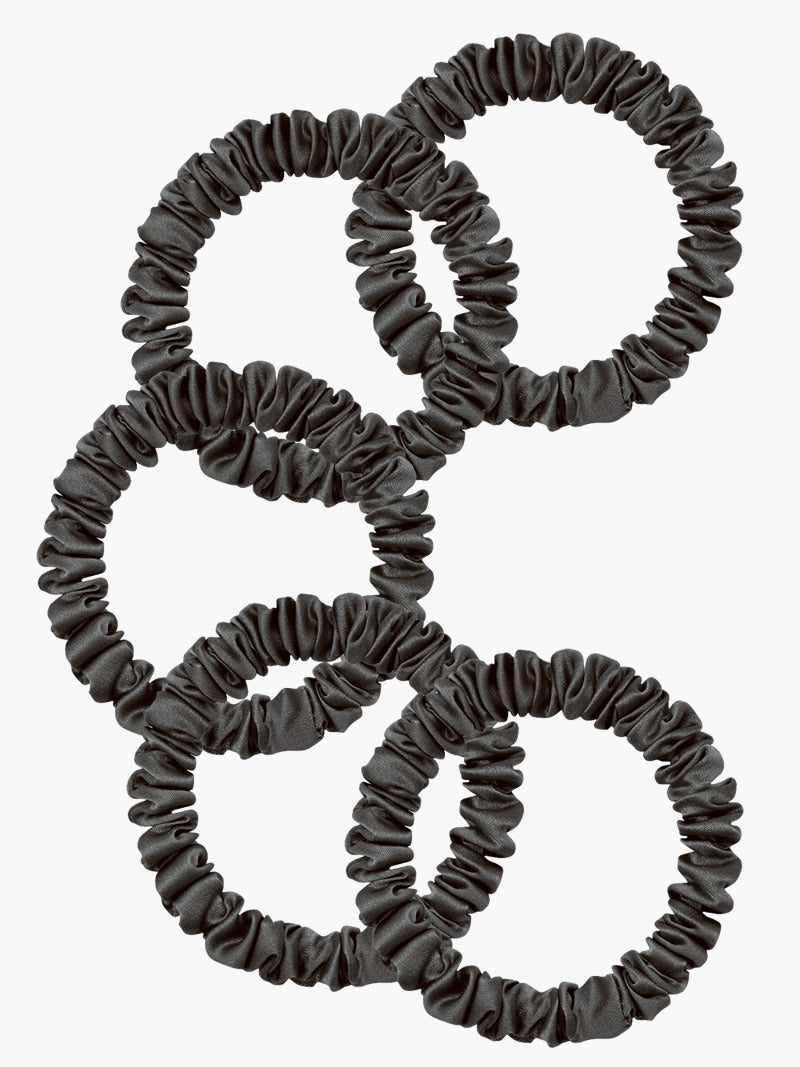 [Black] SilkSilky-AU 19Momme Pure Silk Scrunchie 003
