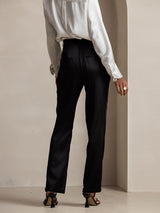 [Black] SilkSilky-AU 19Momme Silk Womens Pants 002