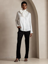 [Black] SilkSilky-AU 19Momme Silk Womens Pants 005