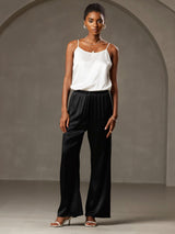[Black] SilkSilky-AU 19Momme Silk Womens Pants 005,