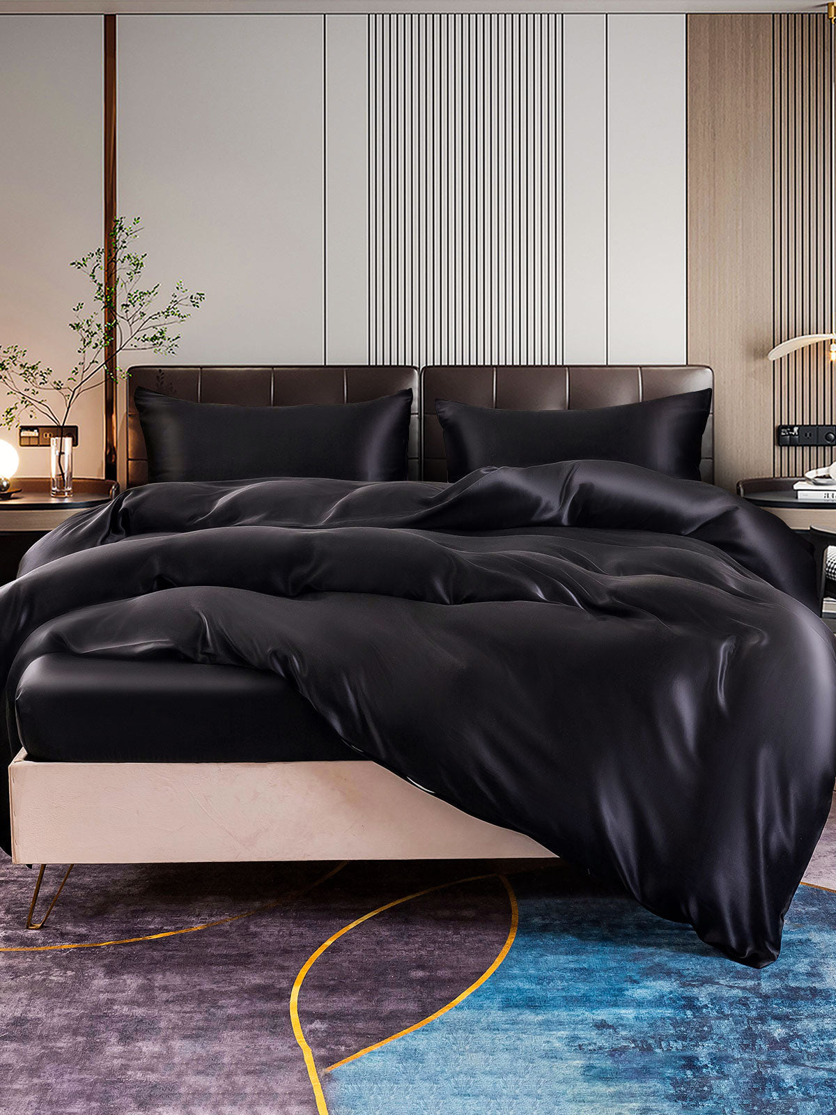 [Black] SilkSilky-AU 22Momme Pure Silk Bedding Set 005