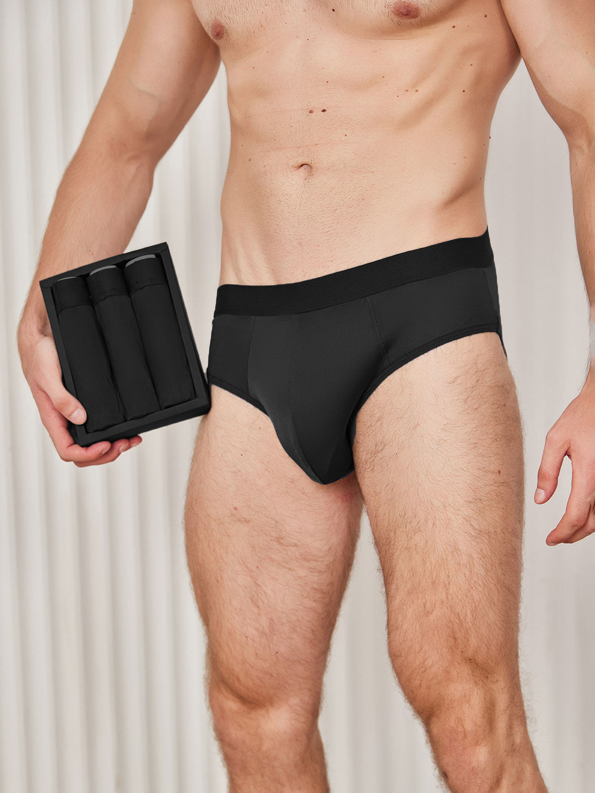 [Black] SilkSilky-AU Silk Knitted Mens Underwear 002