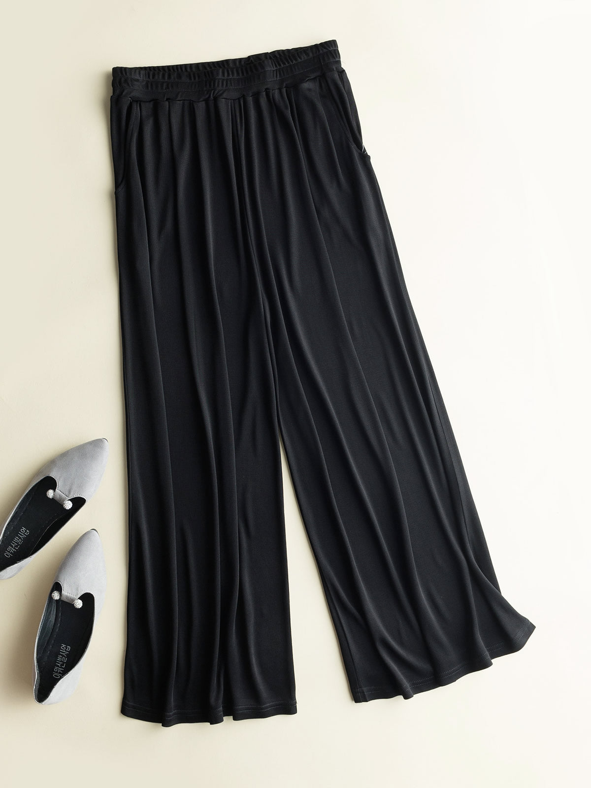 [Black] SilkSilky-AU Silk Knitted Womens Pants 005