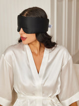[Black] SilkSilky-AU Sleep Mask 002