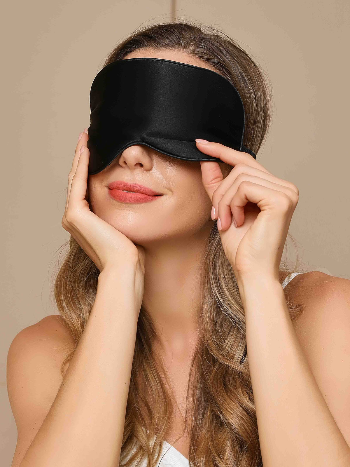 [Black] SilkSilky-AU 19Momme Pure Silk Eye Mask 004