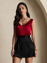 [Black] SilkSilky-AU 19Momme Silk Skirt 003