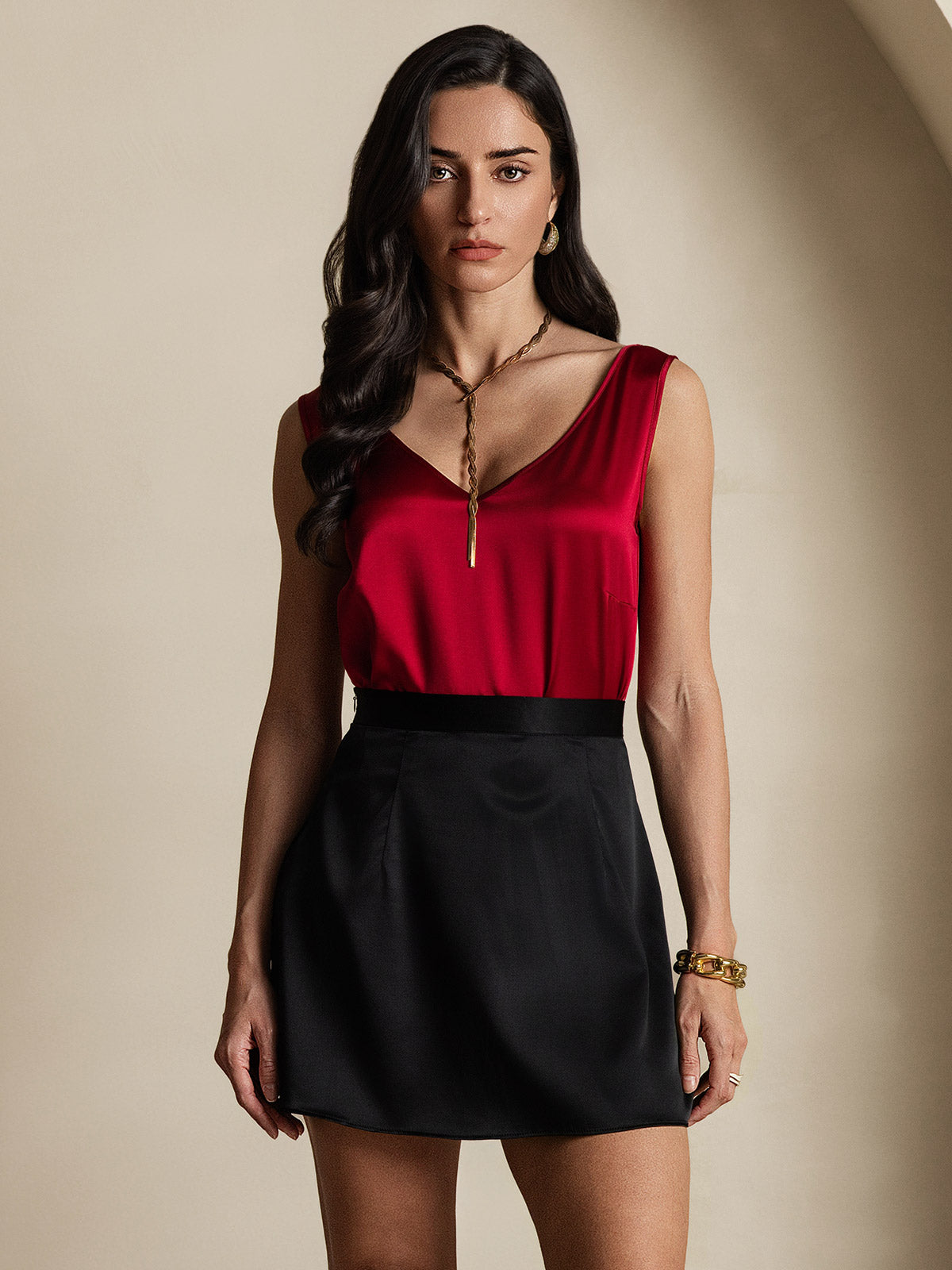 [Black] SilkSilky-AU 19Momme Silk Skirt 004