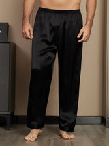 [Black] SilkSilky-AU Men's Sleep Shorts 003