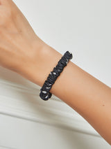 [Black] SilkSilky-AU Scrunchie 001