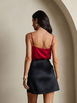 [Black] SilkSilky-AU Pure Silk Wrap Skirt 002