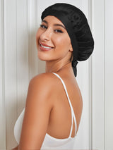 [Black] SilkSilky-AU Sleep Cap 002