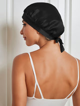 [Black] SilkSilky-AU Sleep Cap 003