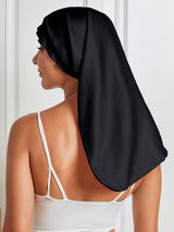 [Black] SilkSilky-AU Pure Silk Sleep Cap 006
