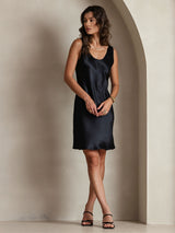 [Black] SilkSilky-AU Sleeveless Scoop Neck Dress 007