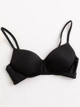 [Black] SilkSilky-AU Silk Jersey Bra 006