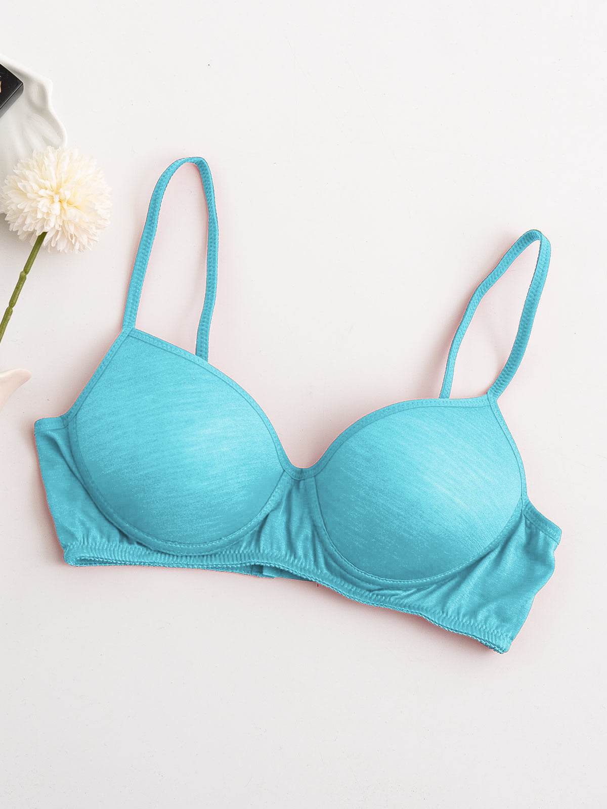 [Blue] SilkSilky-AU Silk Knitted Bra 005