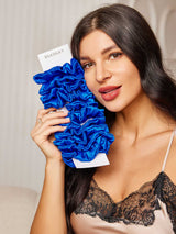 [Blue] SilkSilky-AU Scrunchie 001