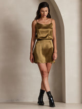 [Brown] SilkSilky-AU 19Momme Silk Skirt 007