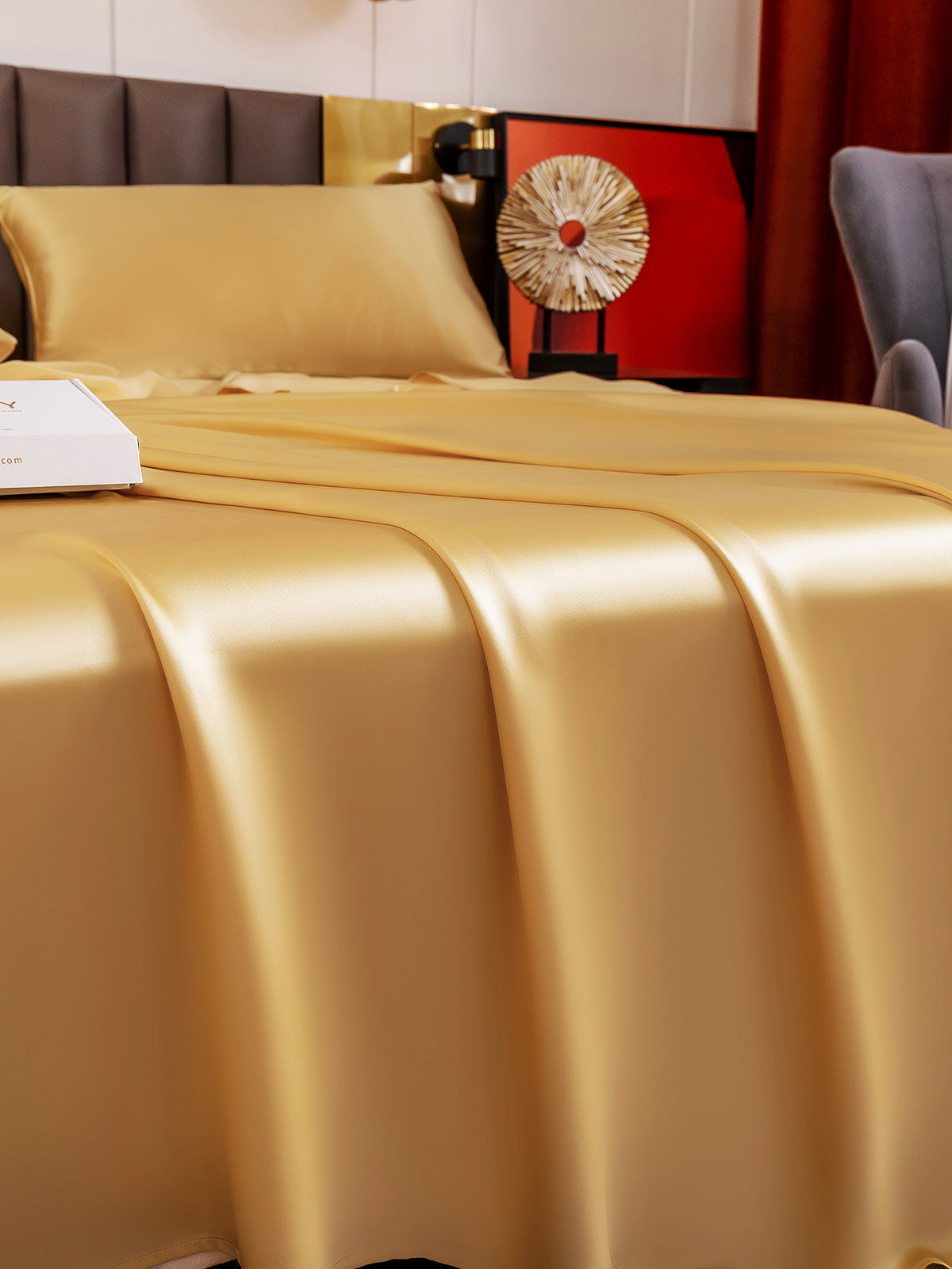 [Champagne] SilkSilky-AU 19Momme Pure Silk Bedding Set 003