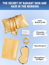[Champagne] SilkSilky-AU 19Momme Pure Silk Pillowcase Set 002