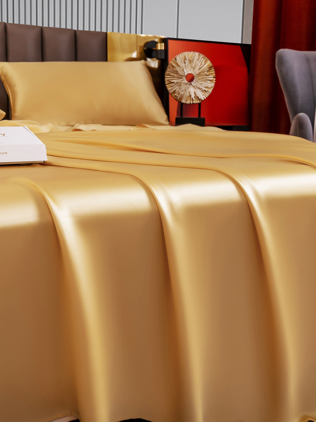 [Champagne] SilkSilky-AU 22Momme Pure Silk Bedding Set 003