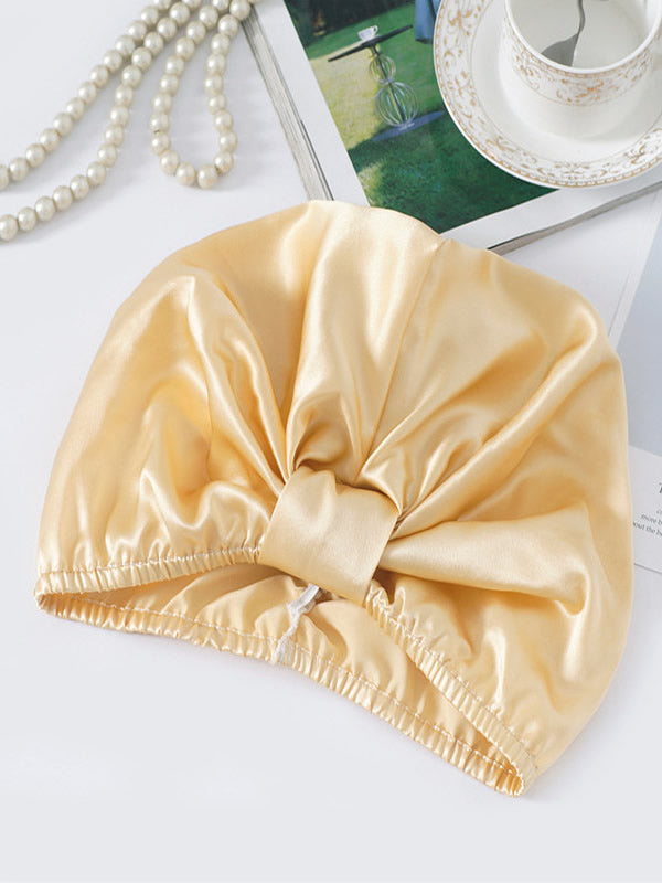 [Champagne] SilkSilky-AU Pure Silk Sleep Cap 002
